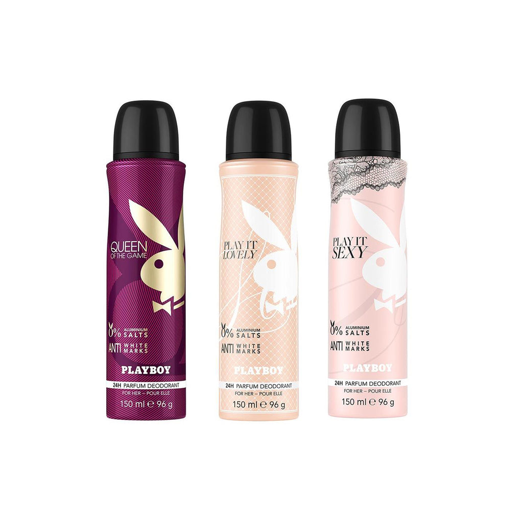 Playboy Lovely + Sexy + Queen Deo New Combo Set - Pack of 3 Mens
