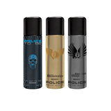 Police To be + Millionaire + Wings titanium Deo Combo Set - Pack of 3