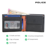 Police FLOYD OVERFLAP COIN WALLET-Black