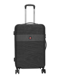 SWISSBRAND Cairo Hard Large Black Luggage Trolley