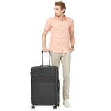 SWISSBRAND Cairo Hard Large Black Luggage Trolley