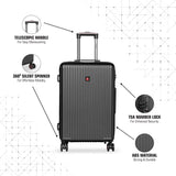 SWISSBRAND RIGA Range Black Color Hard Large Luggage