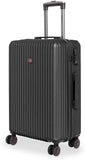 SWISSBRAND Riga Hard Medium Black Luggage Trolley