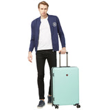 SWISSBRAND Riga Hard Large Aqua Luggage Trolley