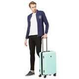 SWISSBRAND Riga Hard Medium Aqua Luggage Trolley