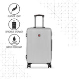 SWISSBRAND Riga Hard Medium Grey Luggage Trolley