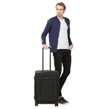 SWISSBRAND Perth Soft Body Medium Black Luggage Trolley