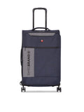SWISSBRAND Utah Soft Cabin Navy/Grey Luggage Trolley
