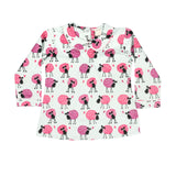 CASA DE NEENEE Sheep Pink Cotton Peter Pan A-line Pyjama Set, 2-3 Yrs