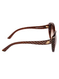 SWAROVSKI Oval Sunglass with Brown  Lens for Women