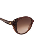 SWAROVSKI Oval Sunglass with Brown  Lens for Women