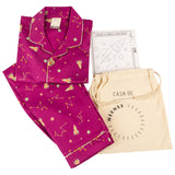 CASA DE NEENEE Space Cotton Notched Pyjama Set, 2-3 Yrs