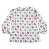CASA DE NEENEE Trains Cotton Peter pan collar  Pyjama Set, 3-4 Yrs