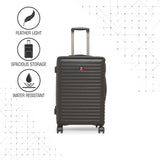 SWISSBRAND Dublin Hard Body Medium Black Luggage Trolley