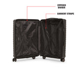 SWISSBRAND Dublin Hard Body Medium Black Luggage Trolley