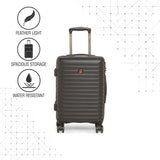 SWISSBRAND Dublin Hard Body Cabin Black Luggage Trolley