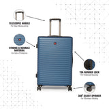 SWISSBRAND Dublin Hard Body Large Navy Luggage Trolley