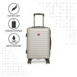 SWISSBRAND Dublin Hard Body Cabin Grey Luggage Trolley