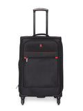 SWISSBRAND Barcelona Soft Large Black Luggage Trolley