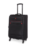 SWISSBRAND Barcelona Soft Large Black Luggage Trolley