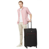 SWISSBRAND Barcelona Soft Large Black Luggage Trolley