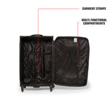 SWISSBRAND Hamilton Soft Body Medium Black Luggage Trolley
