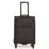 SWISSBRAND Hamilton Soft Body Cabin Black Luggage Trolley