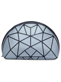 BAOMI Geometric Multipurpose Pouch Soft Silver Clutch
